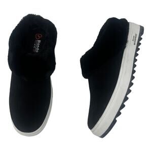 Blondo Suri Black Faux Fur Waterproof Slip-On Slippers Size 8